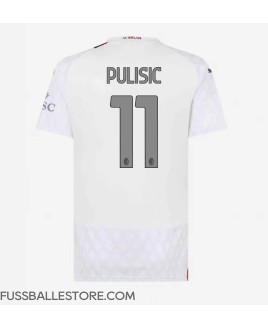 Günstige AC Milan Christian Pulisic #11 Auswärtstrikot Damen 2023-24 Kurzarm
